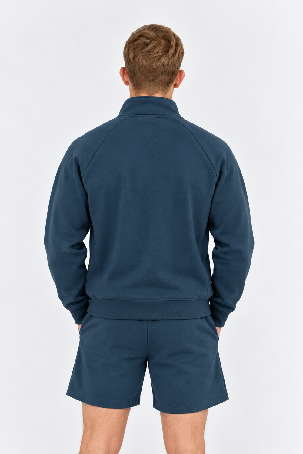 Midocean  Navy men half zip back #color_midocean-navy