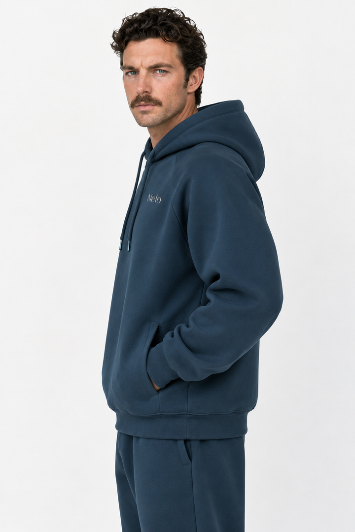 Midocean Navy men hoodie side 