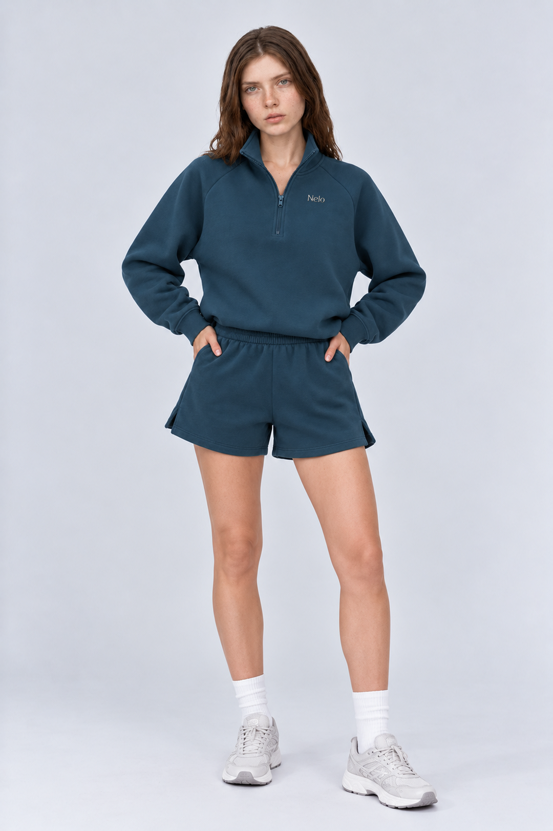 Midocean Navy women hoodie front 