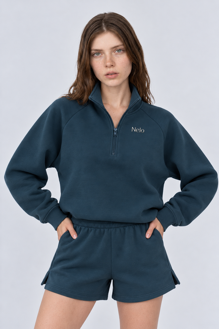 Midocean Navy women hoodie front 