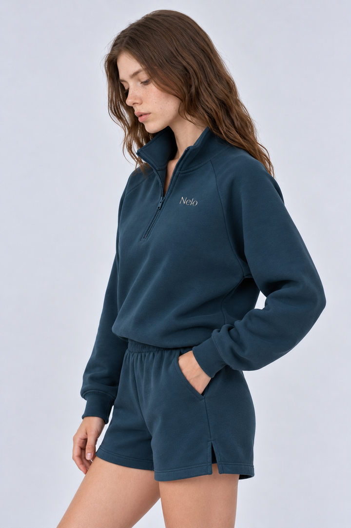 Midocean Navy women hoodie side 