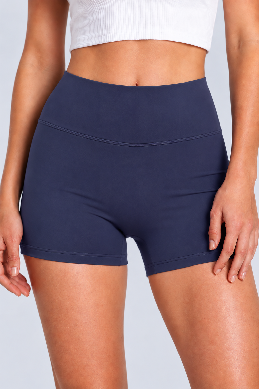 Midocean Navy women shorts front #color_midocean-navy