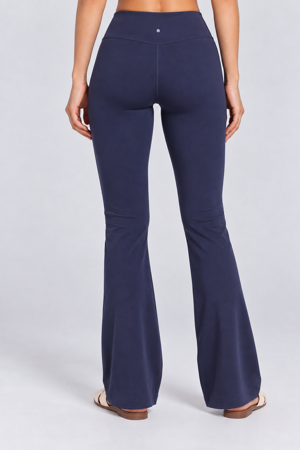 Midocean navy women flare leggings back #color_midocean-navy