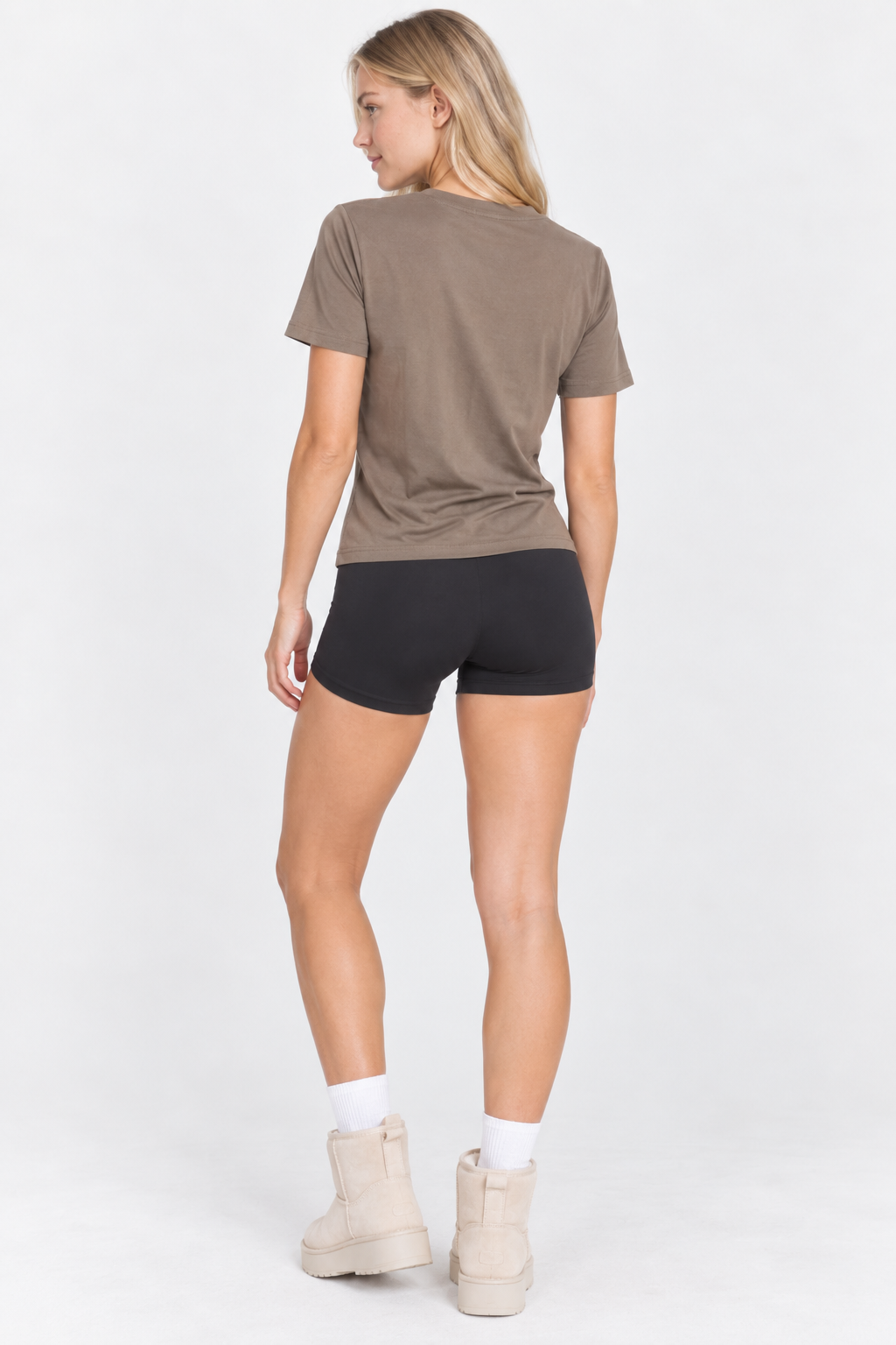 Misty Black tee &amp; shorts set front 