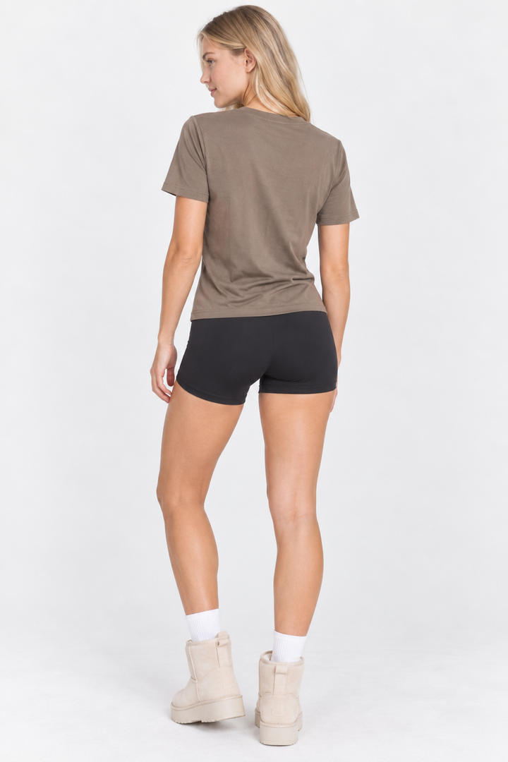 Misty Black tee &amp; shorts set front 