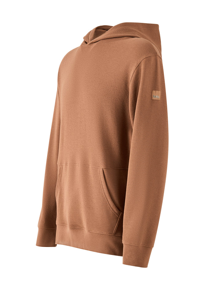 Mocha Textured Lounge men hoodie front 