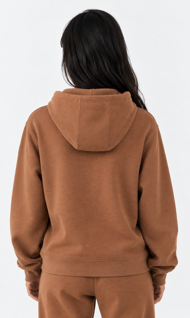 Mocha Textured Lounge men hoodie front 