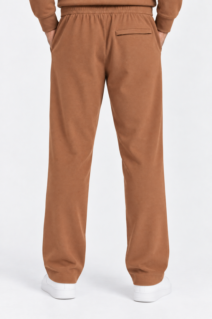 Mocha Textured Lounge men pants front 