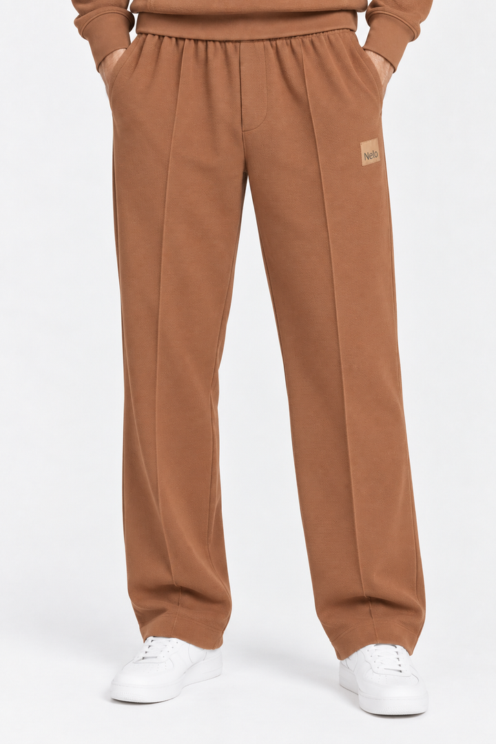 Mocha Textured Lounge men pants front 