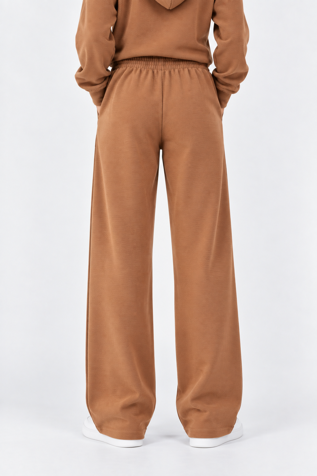 Mocha Textured Lounge women pants front 