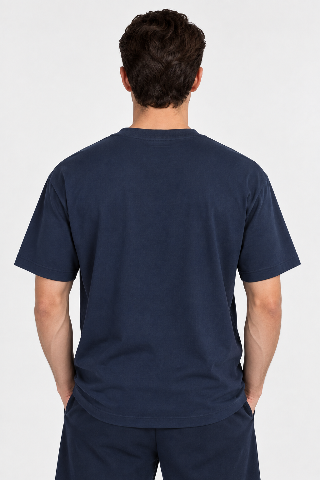 Navy Performance silk men tee front 