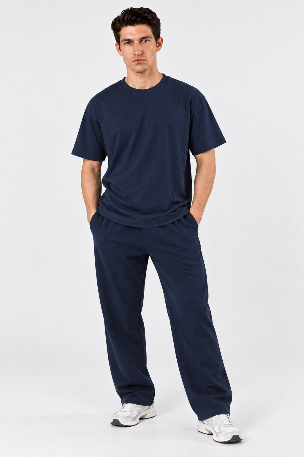Navy Performance silk men tee front 