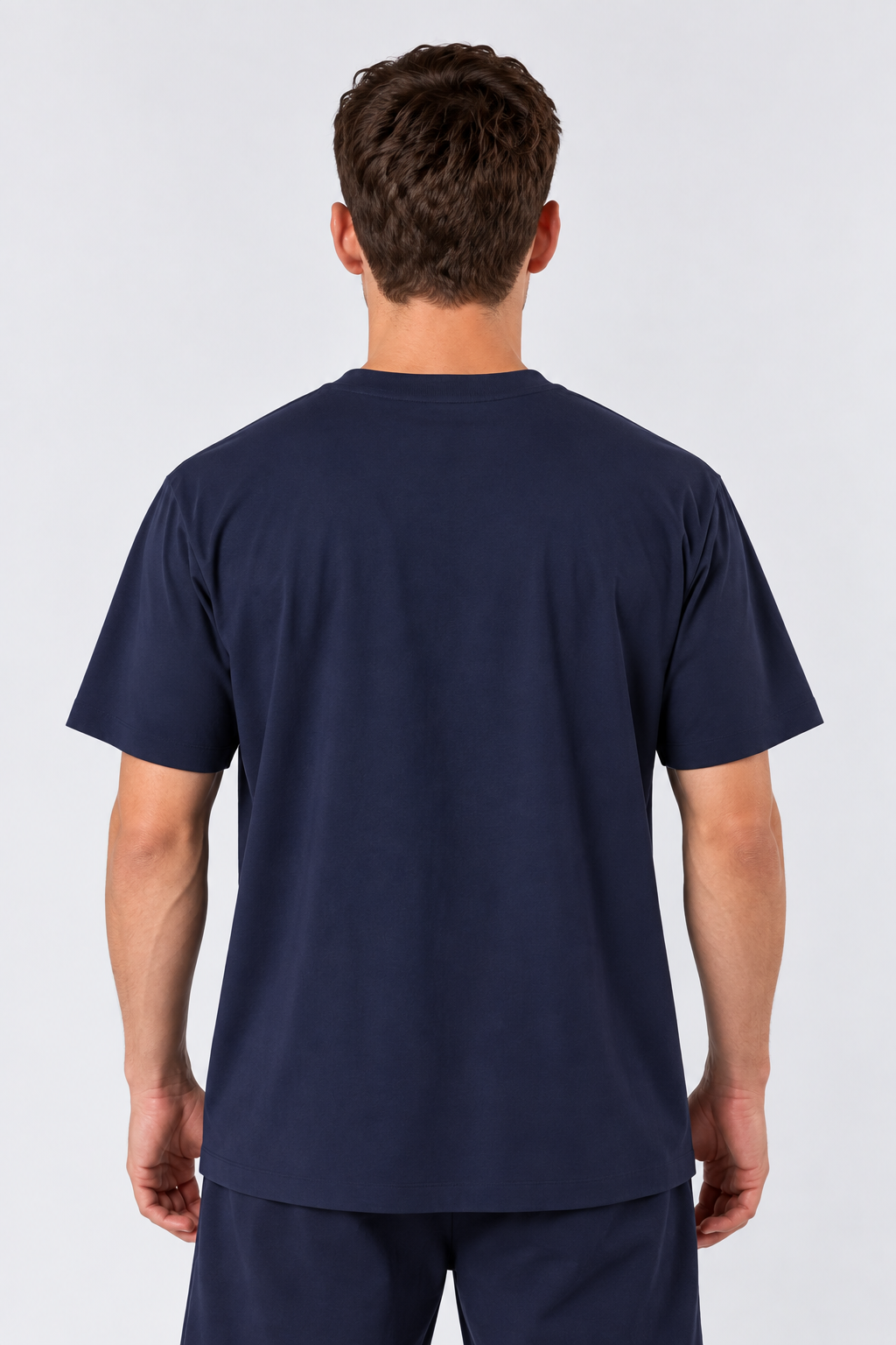 Navy Performance silk men tee front 