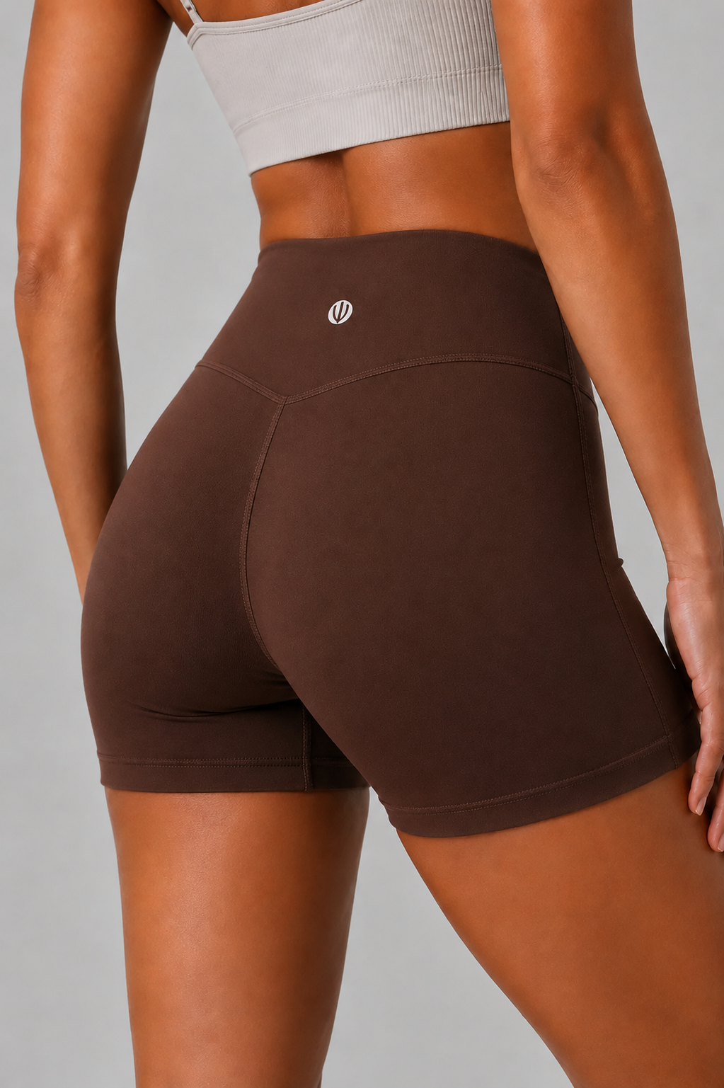 Espresso brown women shorts back 