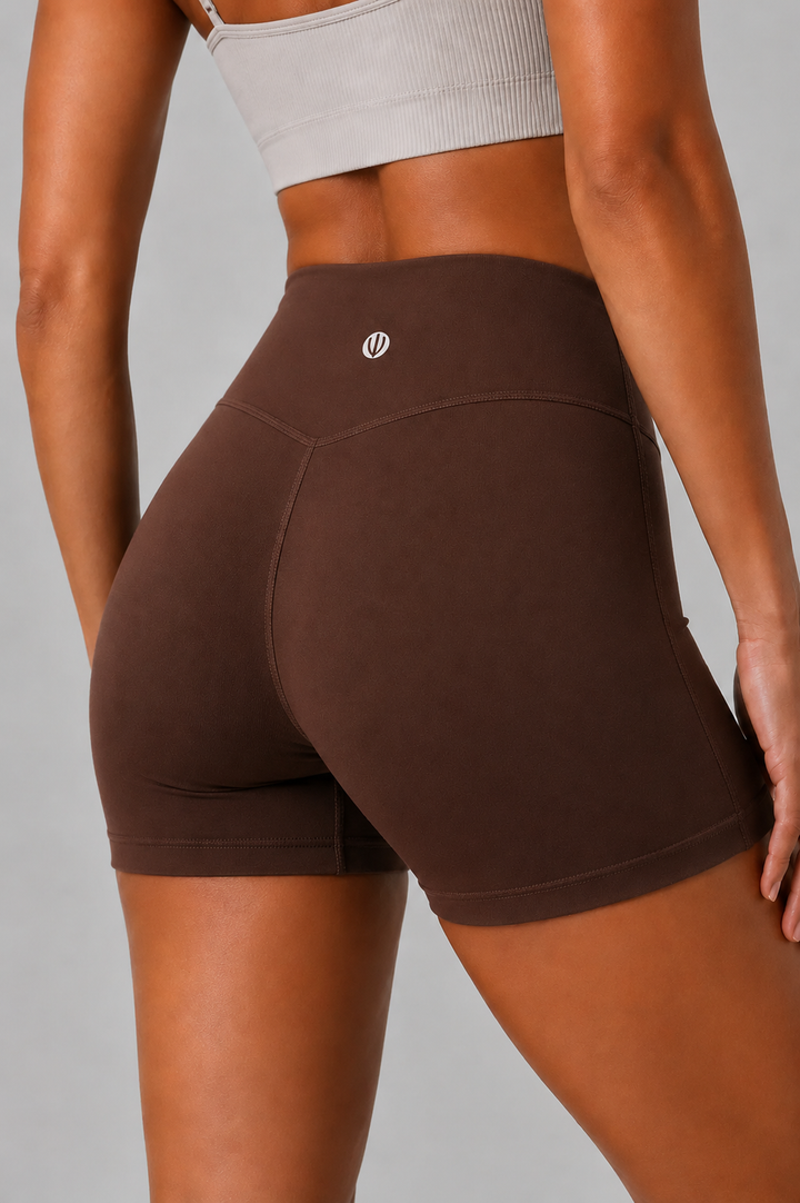 Espresso brown women shorts back 