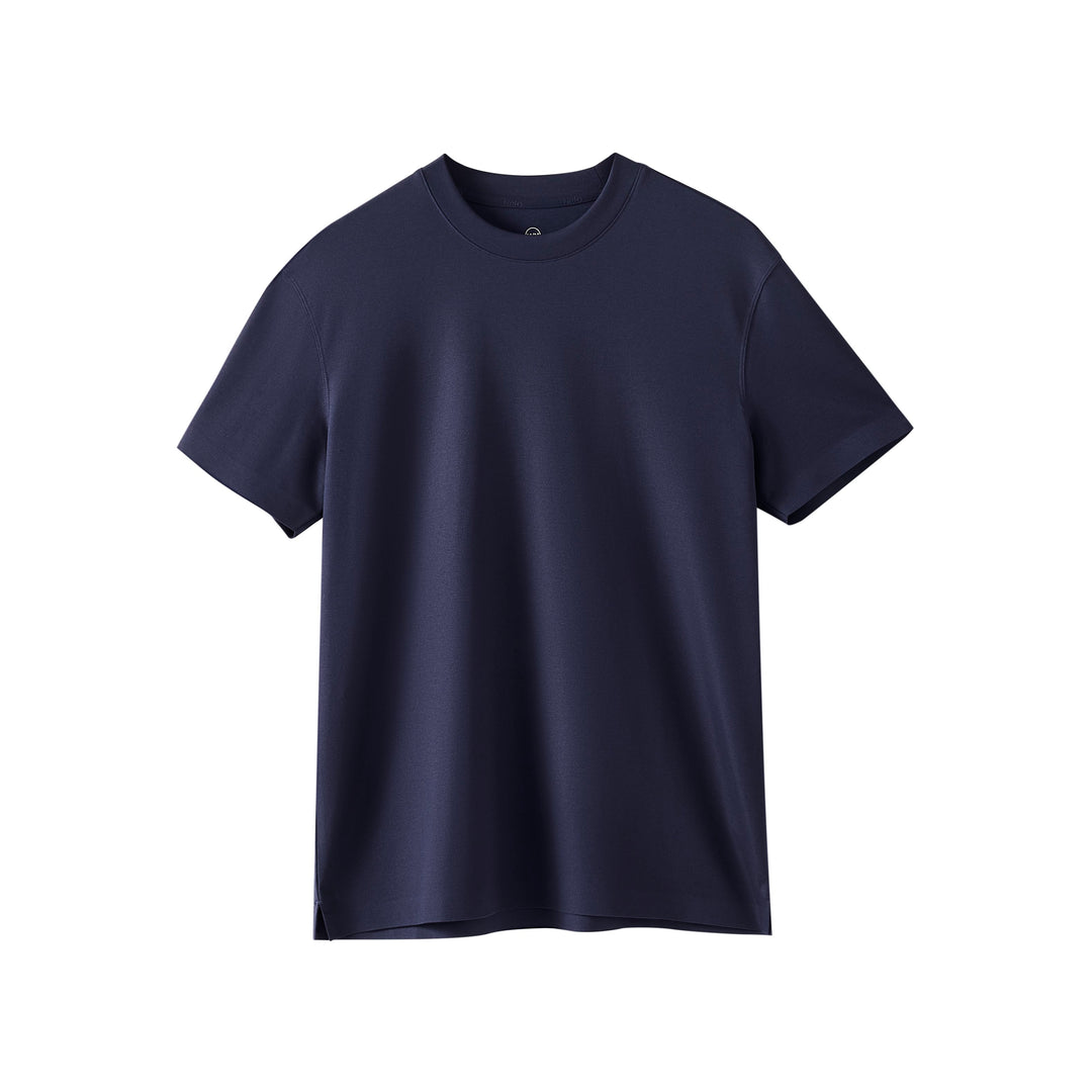 Navy Performance silk women tee front 