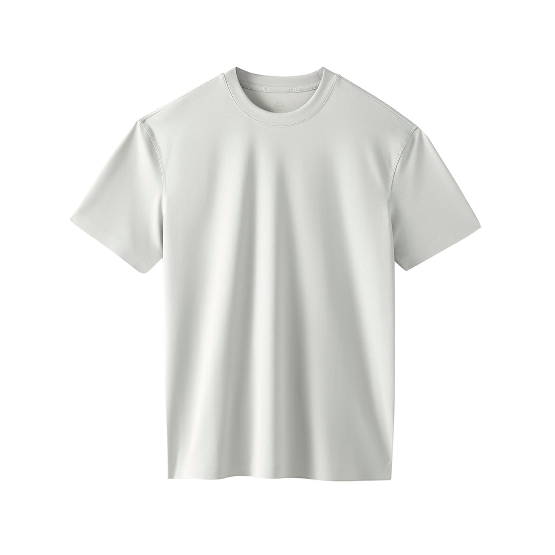 Pearl Grey Performance silk women tee front 