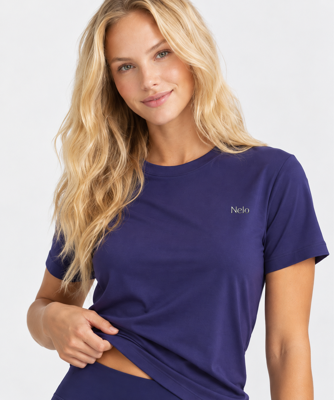 Purple Binge tee &amp; shorts set front 