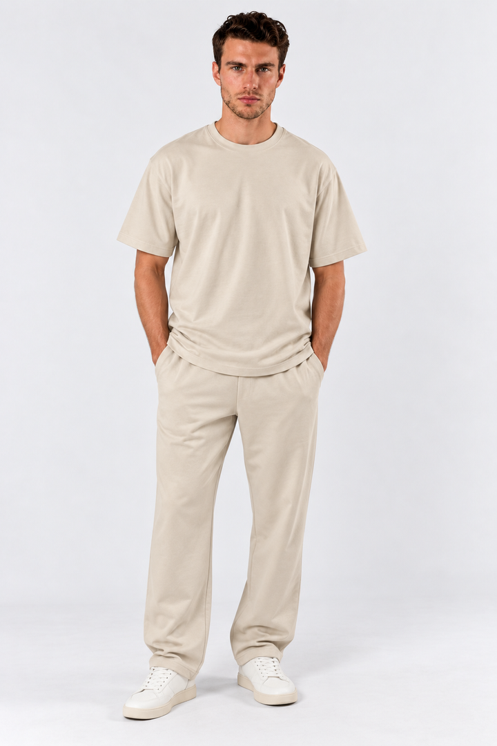 Sand Performance silk men tee front 