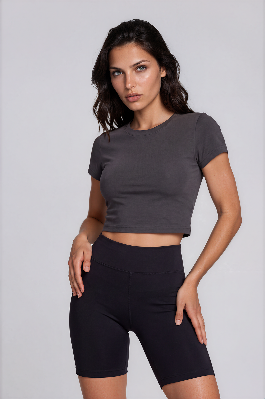 Slate grey women leggings front 