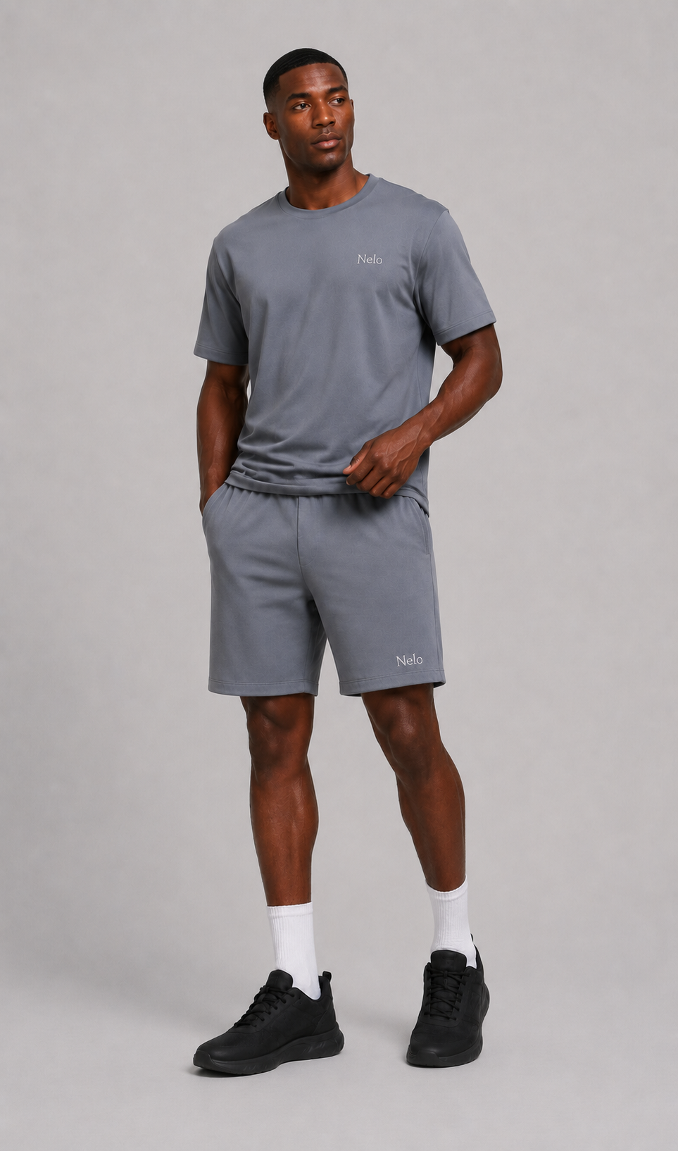 Solar Grey men shorts side 