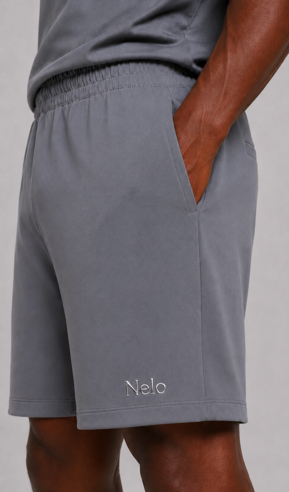 Solar Grey men shorts side #color_solar-grey
