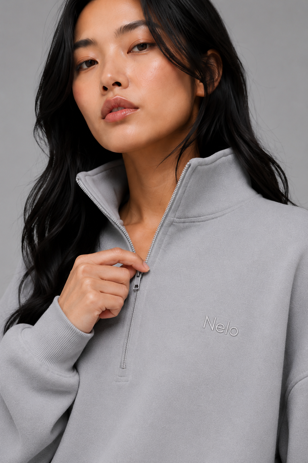 Solar Grey women hoodie front 