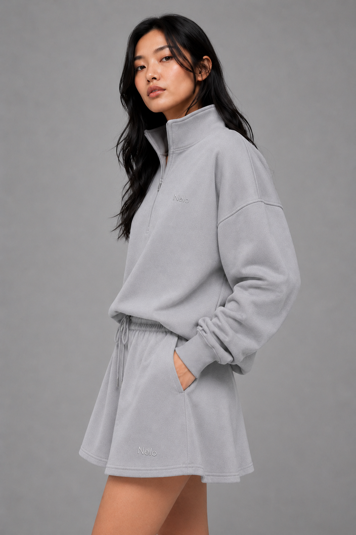 Solar Grey women hoodie front 