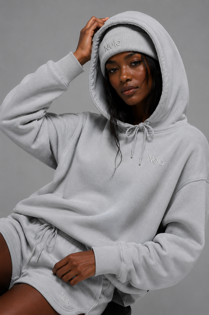 Solar Grey women hoodie front 