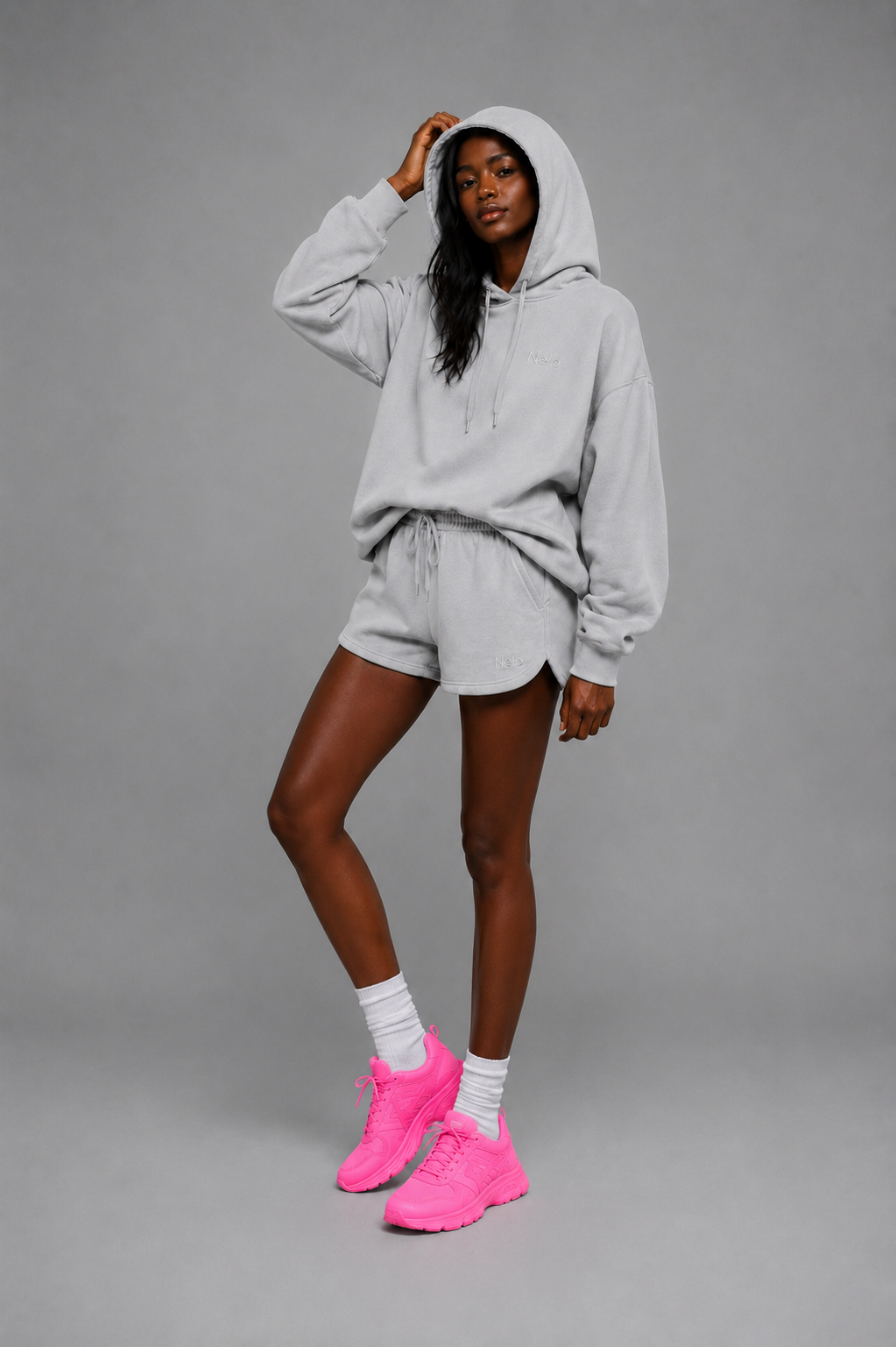 Solar Grey women hoodie front 