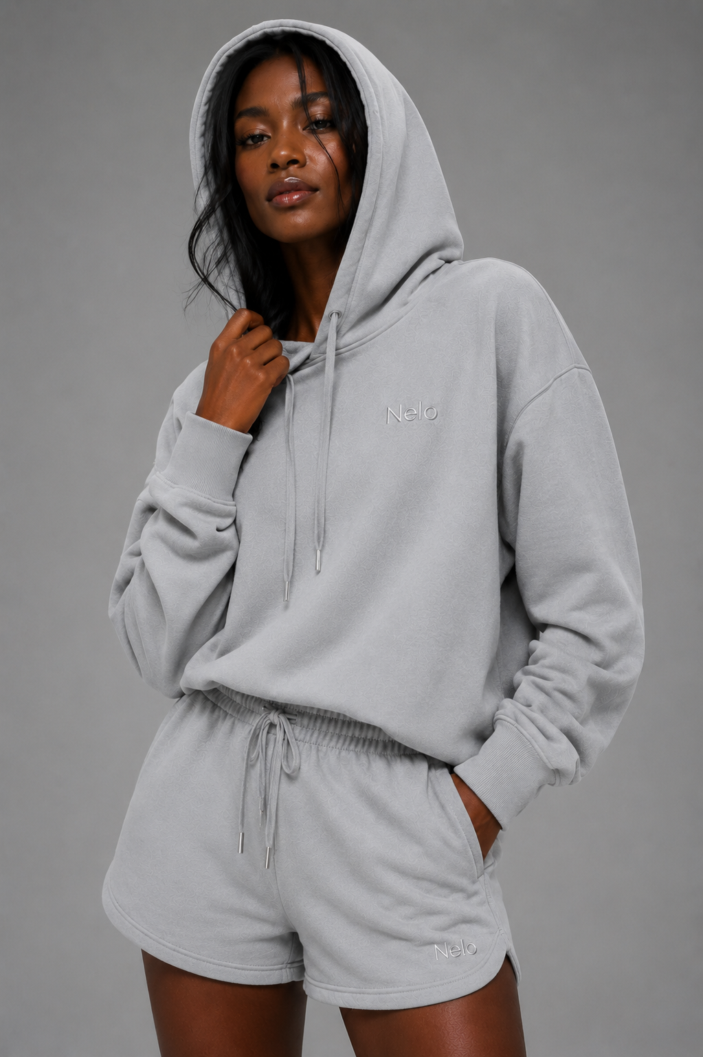 Solar Grey women hoodie front 