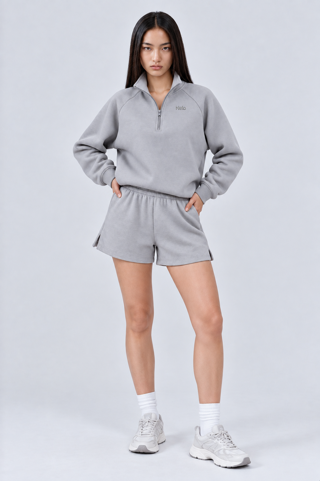  Solar Grey women hoodie front 