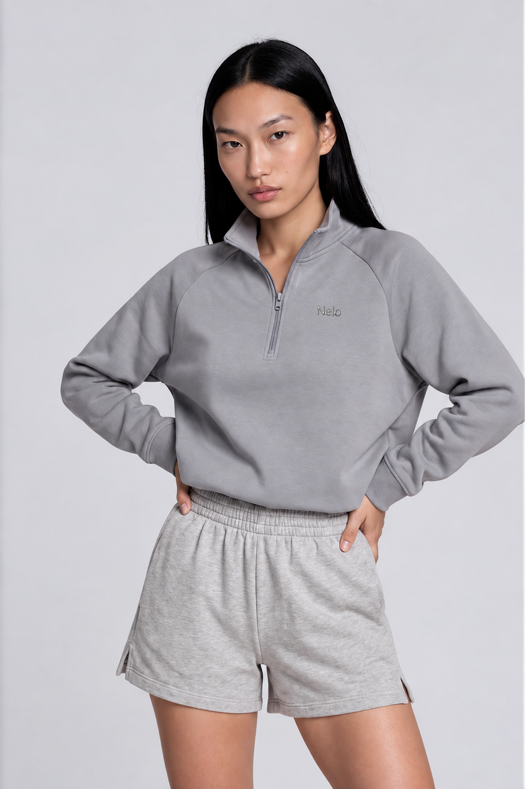  Solar Grey women hoodie front 