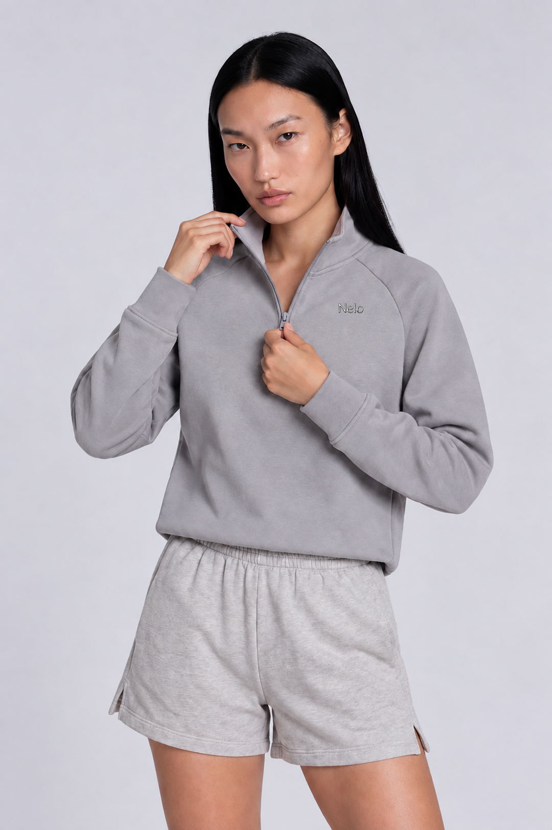  Solar Grey women hoodie front 