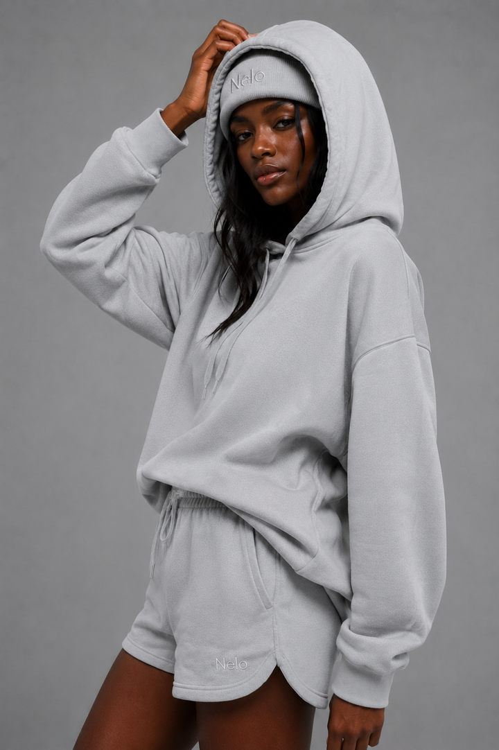 Solar Grey women hoodie front 