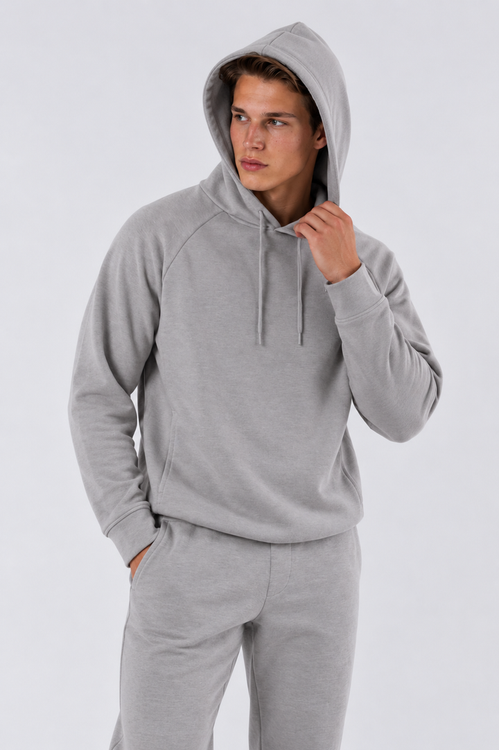 Solar grey men hoodie front 