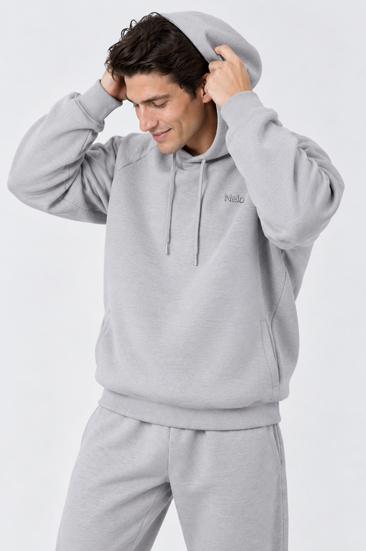  Solar grey men hoodie front 