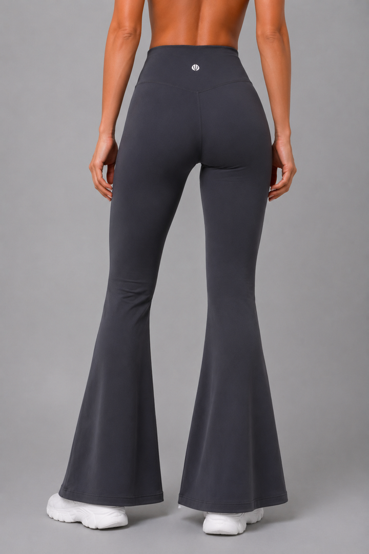 Solar grey women flare leggings front 