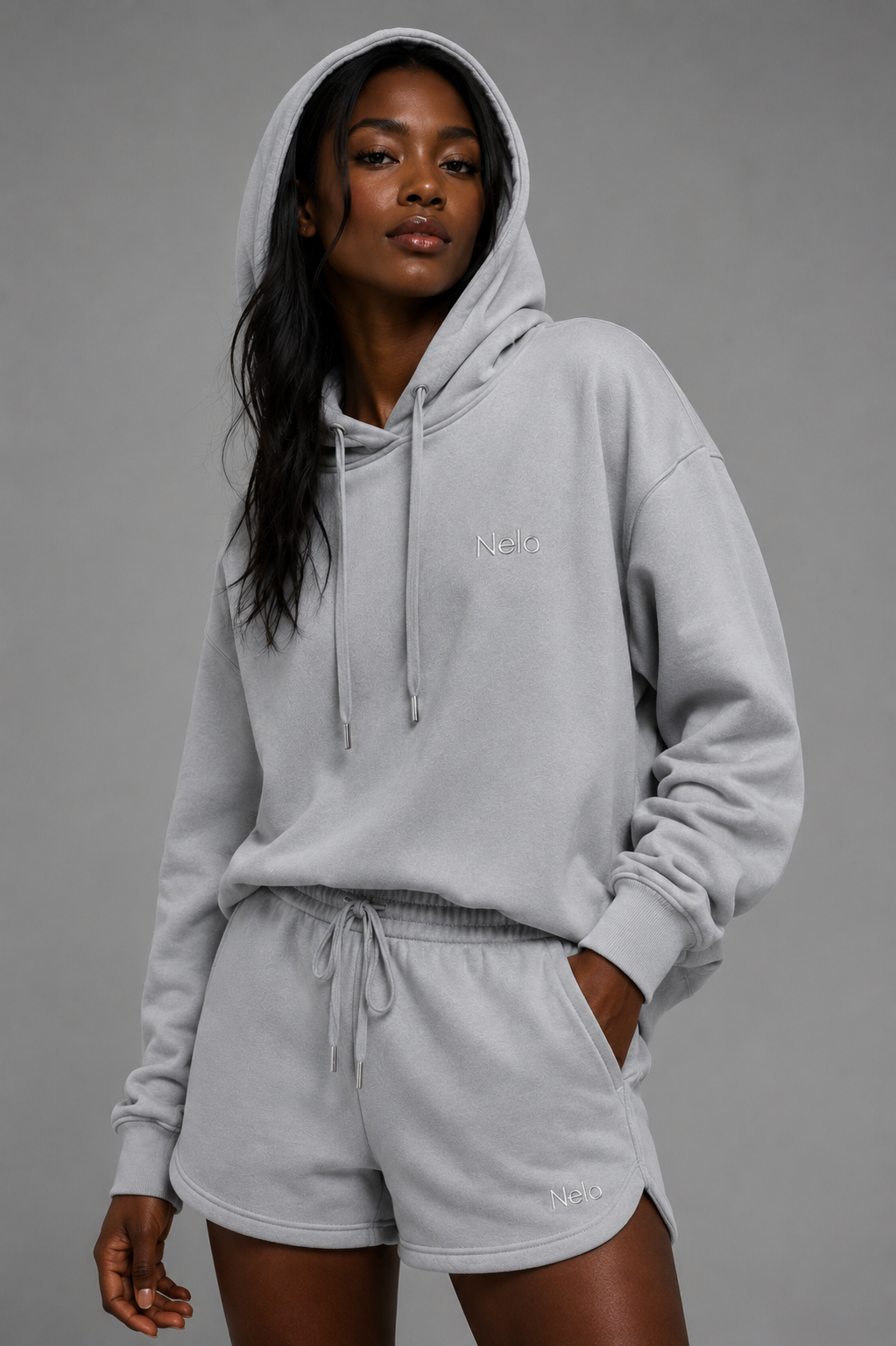 Solar grey women hoodie front 