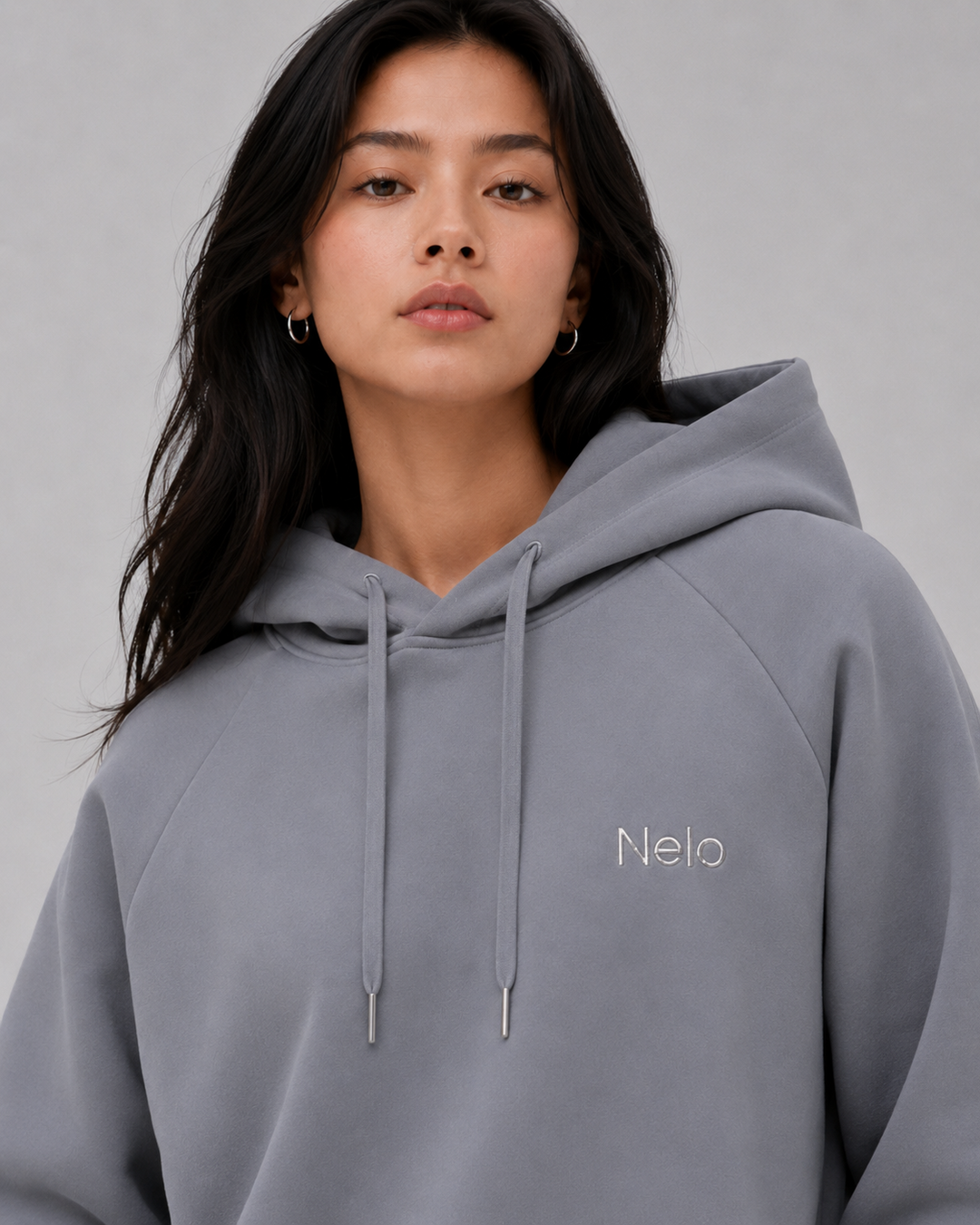 Solar grey women hoodie front 