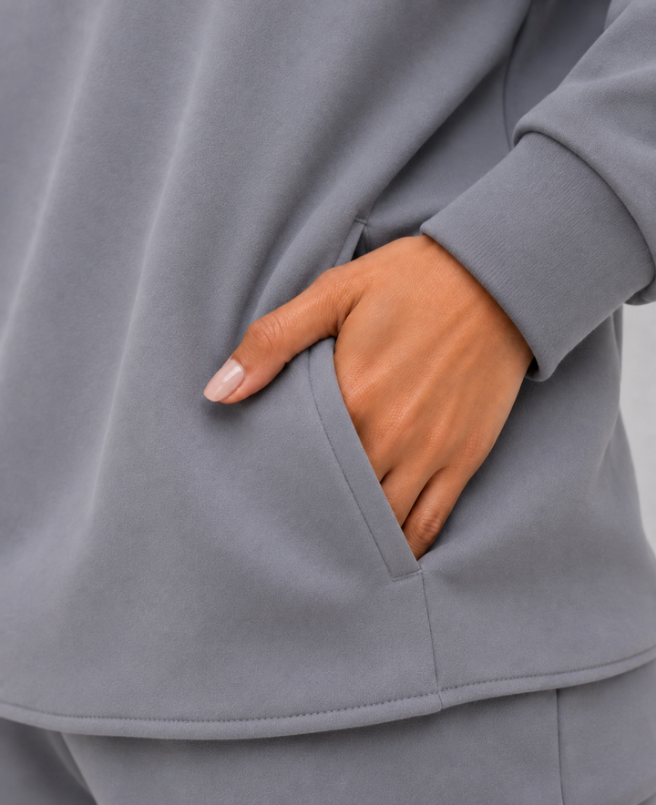 Solar grey women hoodie front 