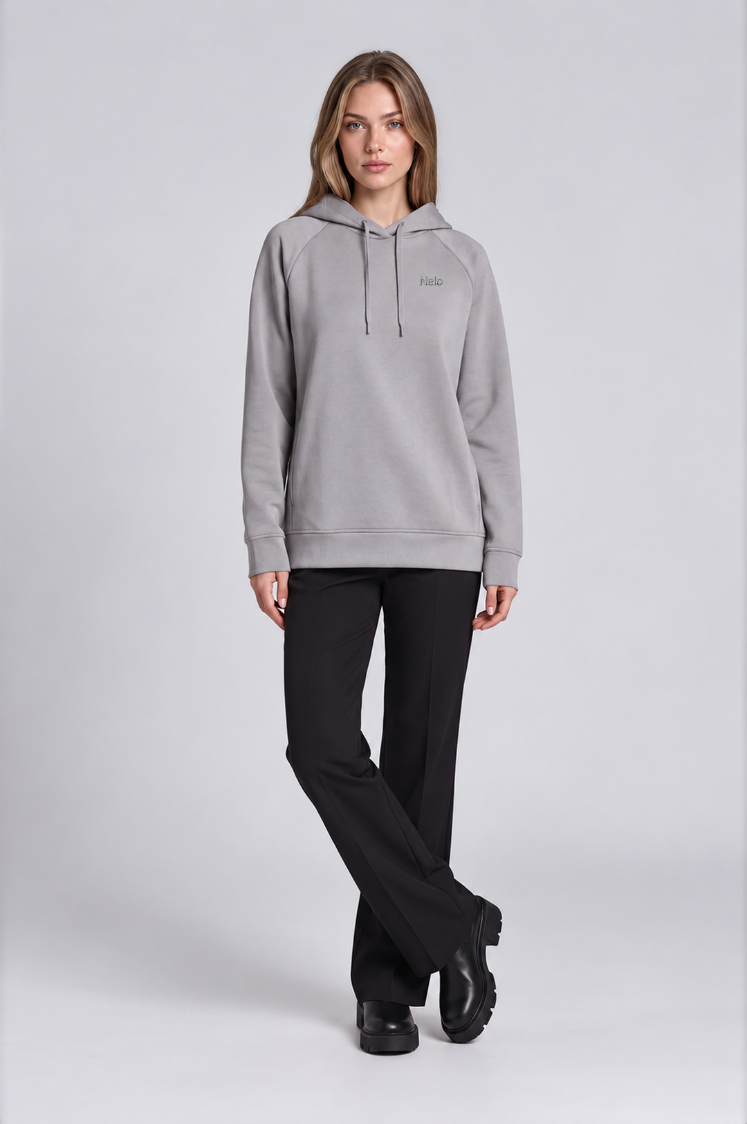 Solar grey women hoodie front 
