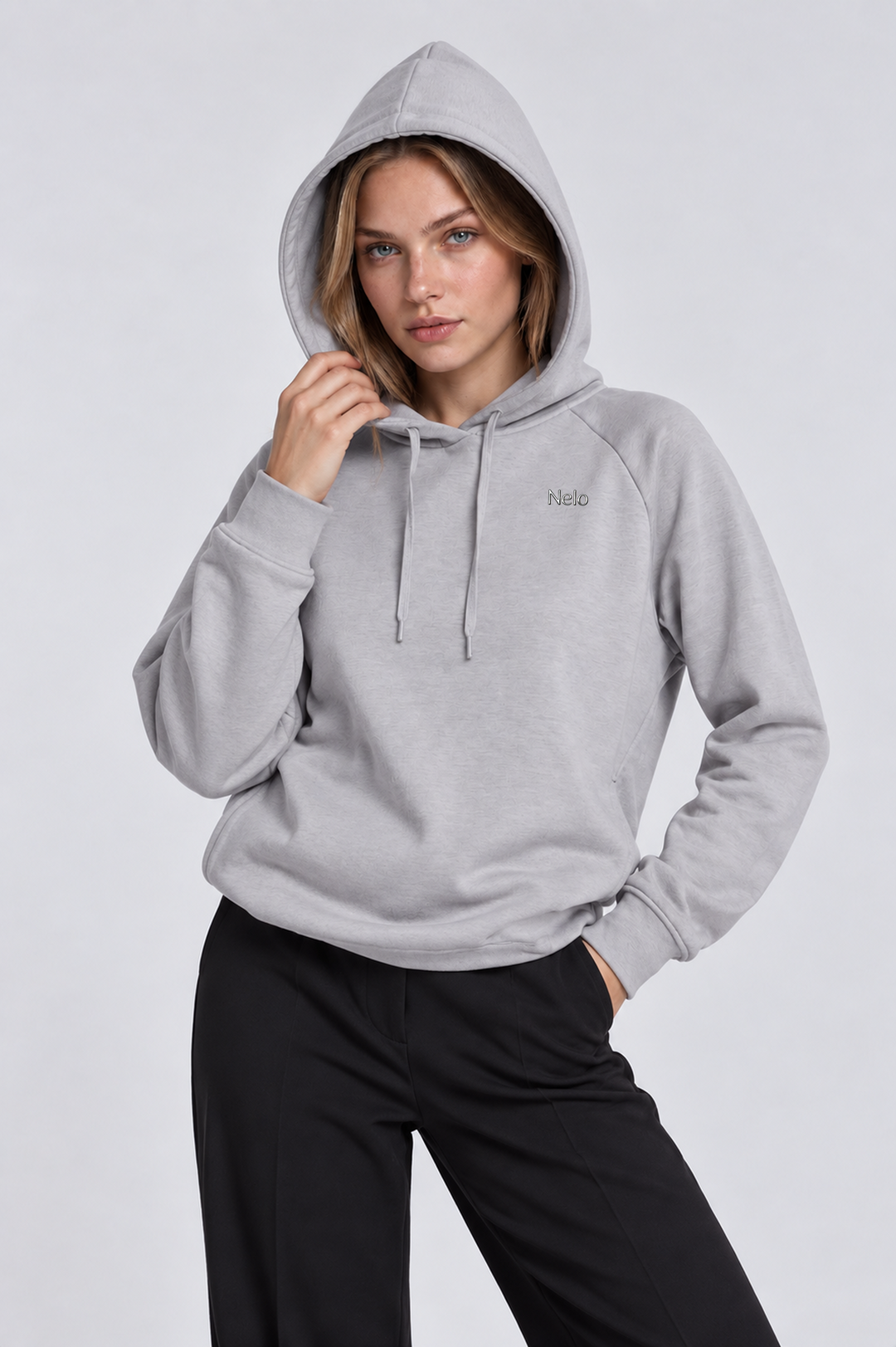 Solar grey women hoodie front 