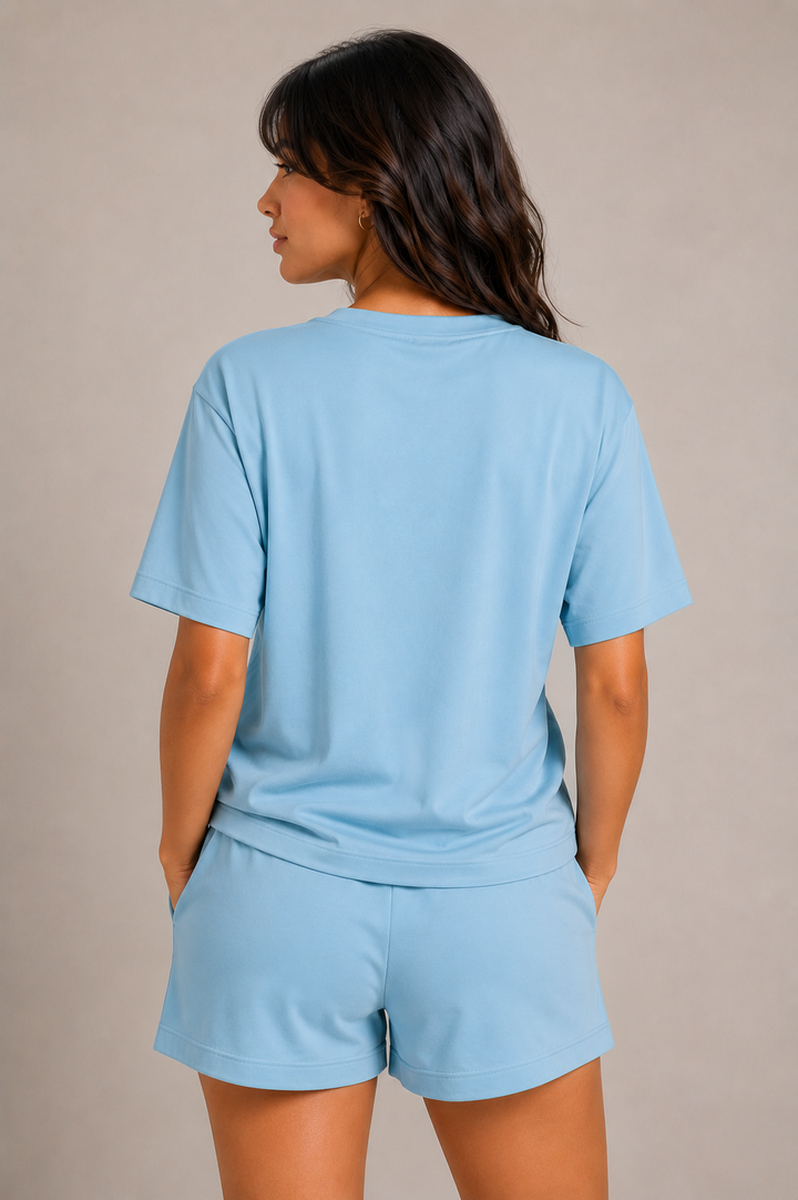 Steel blue women T-shirts front 