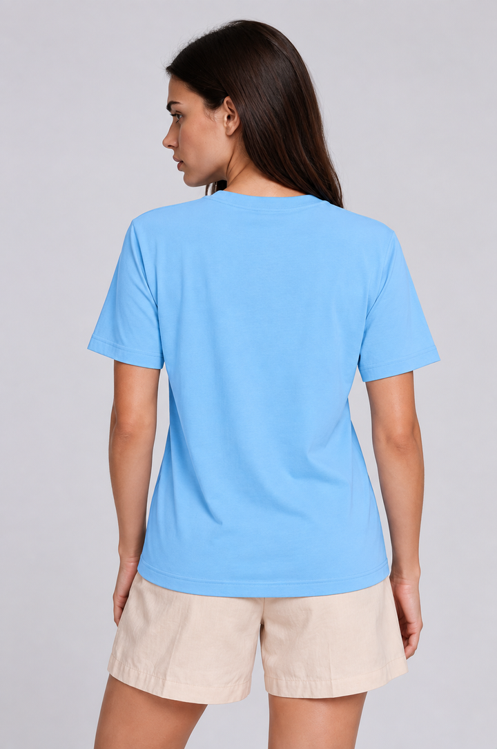 Steel blue women T-shirts back 