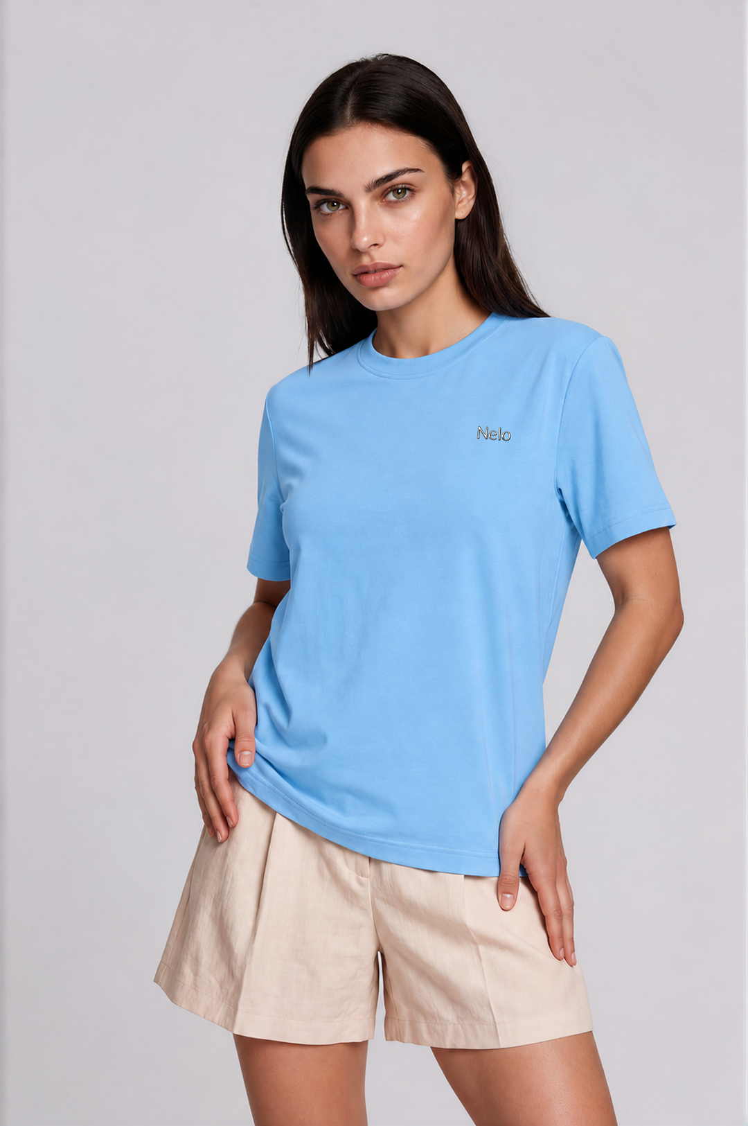 Steel blue women T-shirts front 