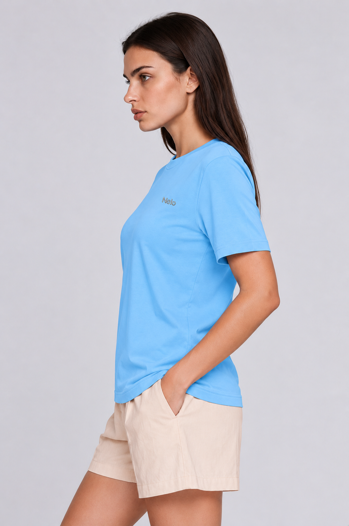 Steel blue women T-shirts side 