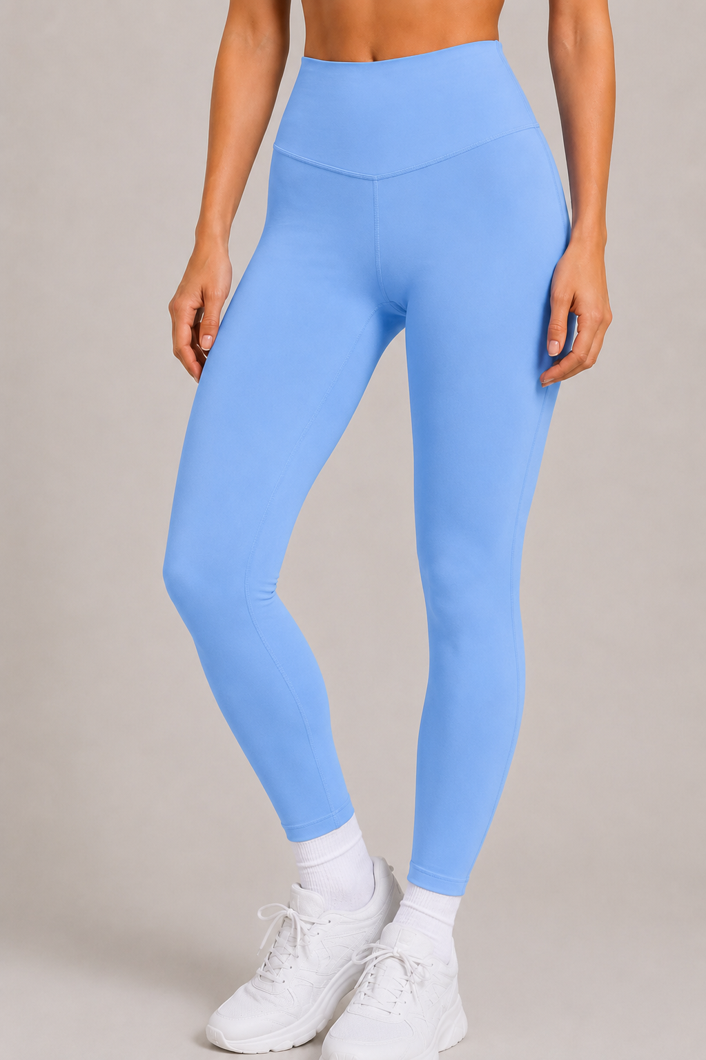 Steel blue women leggings front 