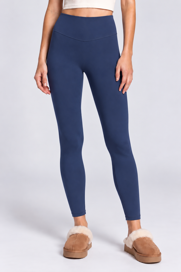 Steel blue women leggings front 