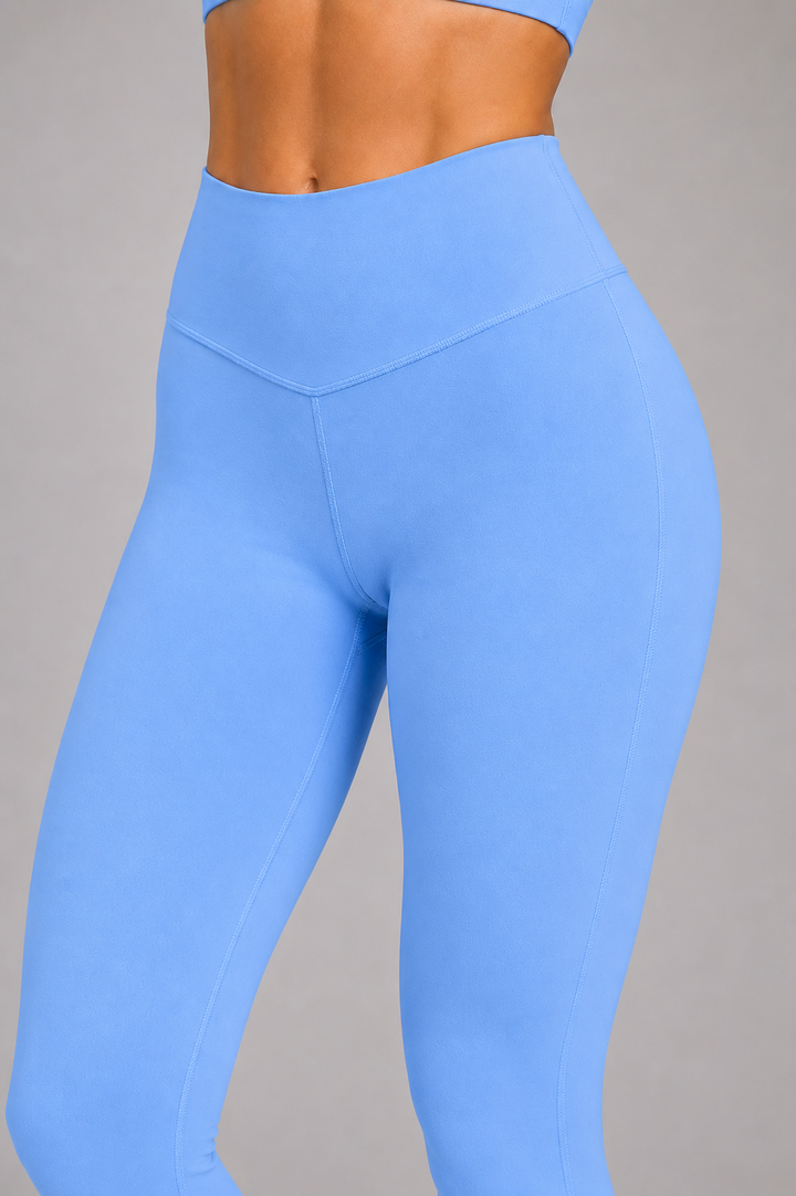 Steel blue women leggings front 